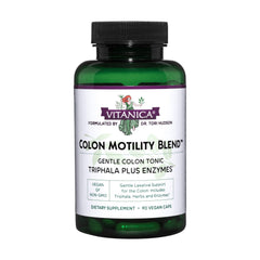 Vitanica Colon Motility Blend bottle shown for daily digestion support