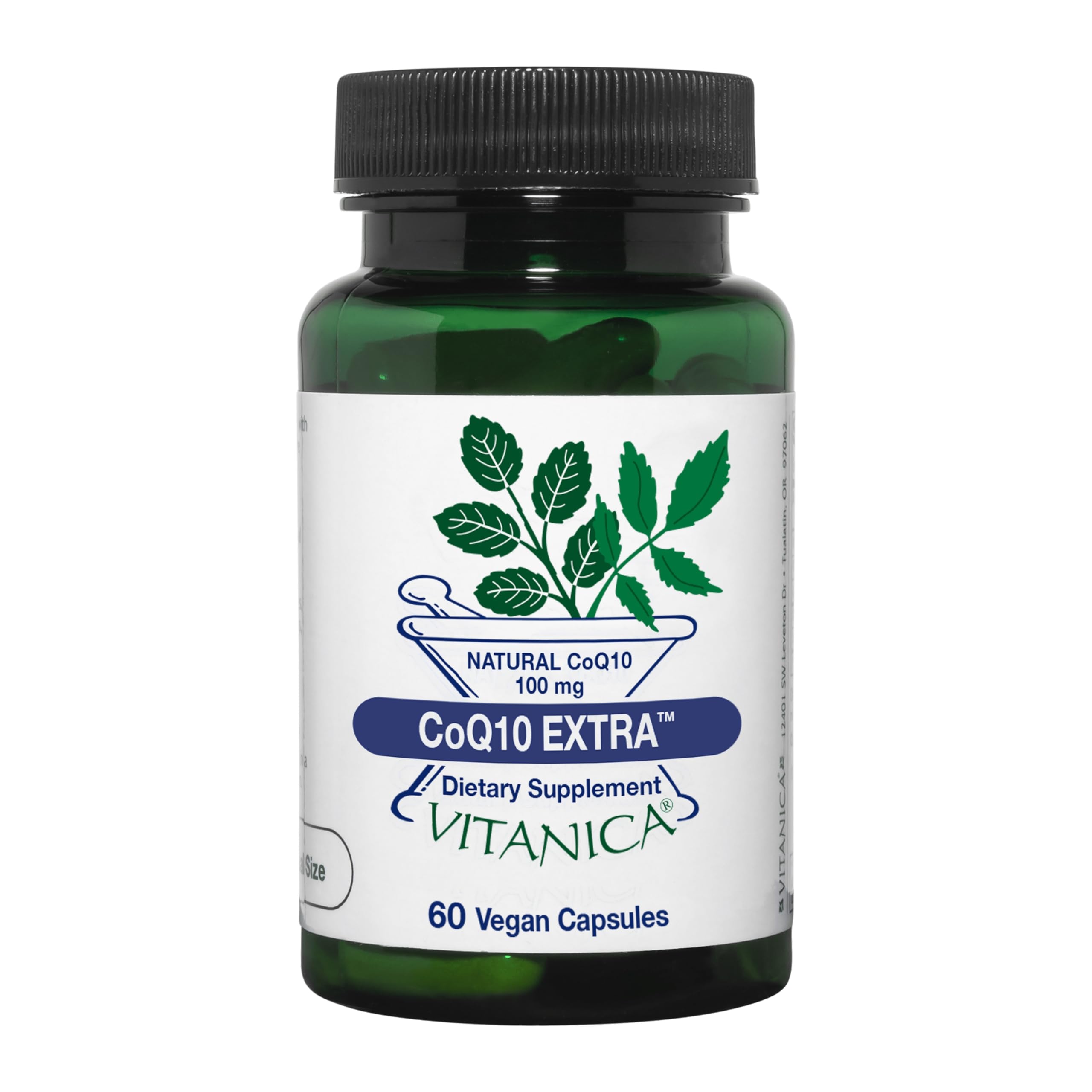 Vitanica CoQ10 Extra bottle with capsules for daily energy support