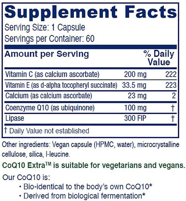 Vitanica CoQ10 Extra capsules highlight vegan, plant-based formula