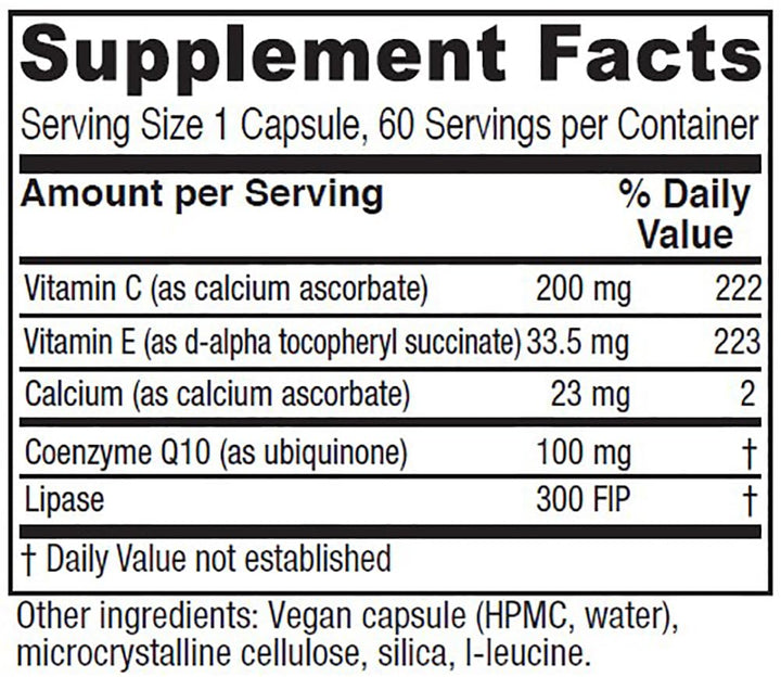 Vitanica CoQ10 Extra capsules close-up highlighting 100 mg per serving.