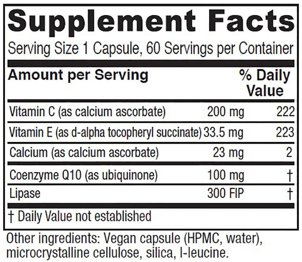 Vitanica CoQ10 Extra capsules close-up highlighting 100 mg per serving.