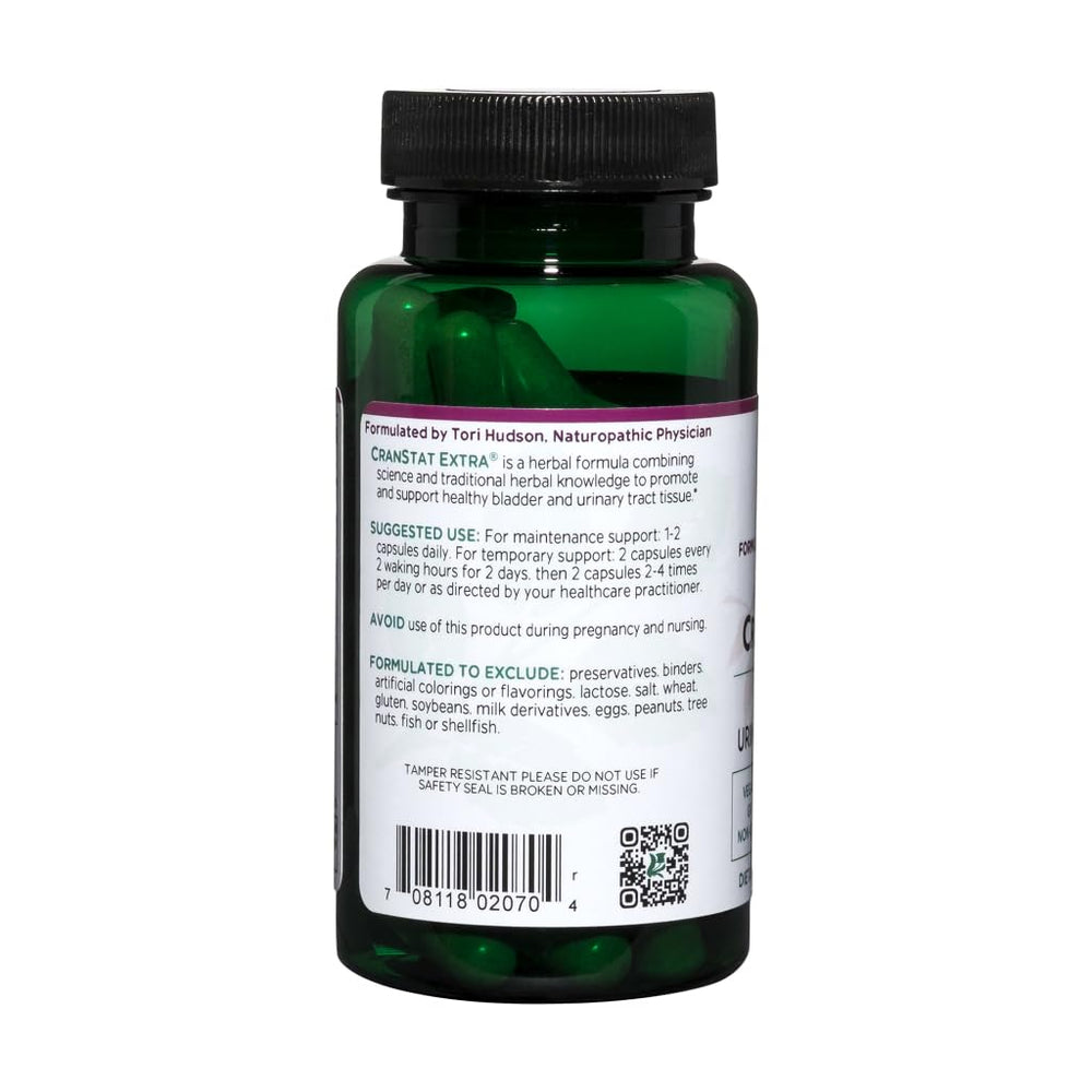 Vitanica CranStat Extra label detail featuring 25:1 cranberry extract.