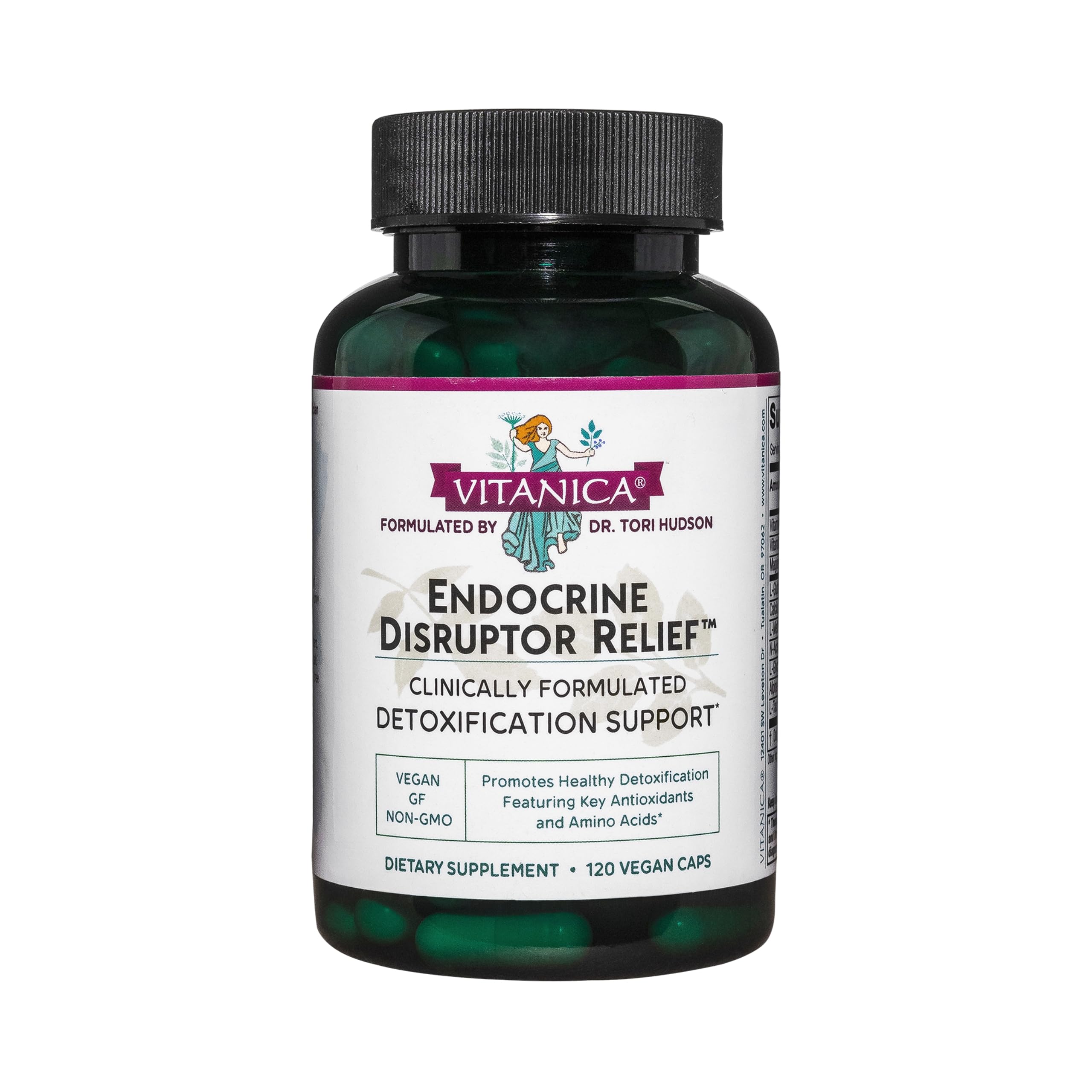 Vitanica Endocrine Disruptor Relief bottle for liver-support and toxin elimination