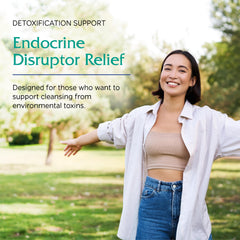 Vitanica Endocrine Disruptor Relief capsules in bottle for daily vegan use