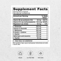 Vitanica Endocrine Disruptor Relief capsules shown for daily detox dosing