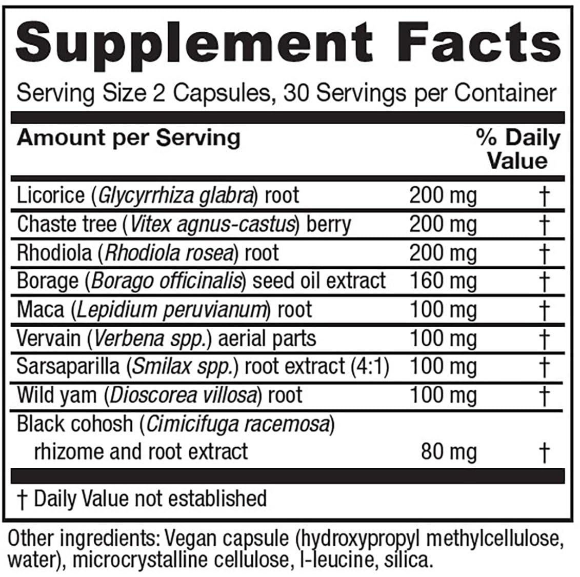 Close up of FemRebalance capsules showing vegan formulation.
