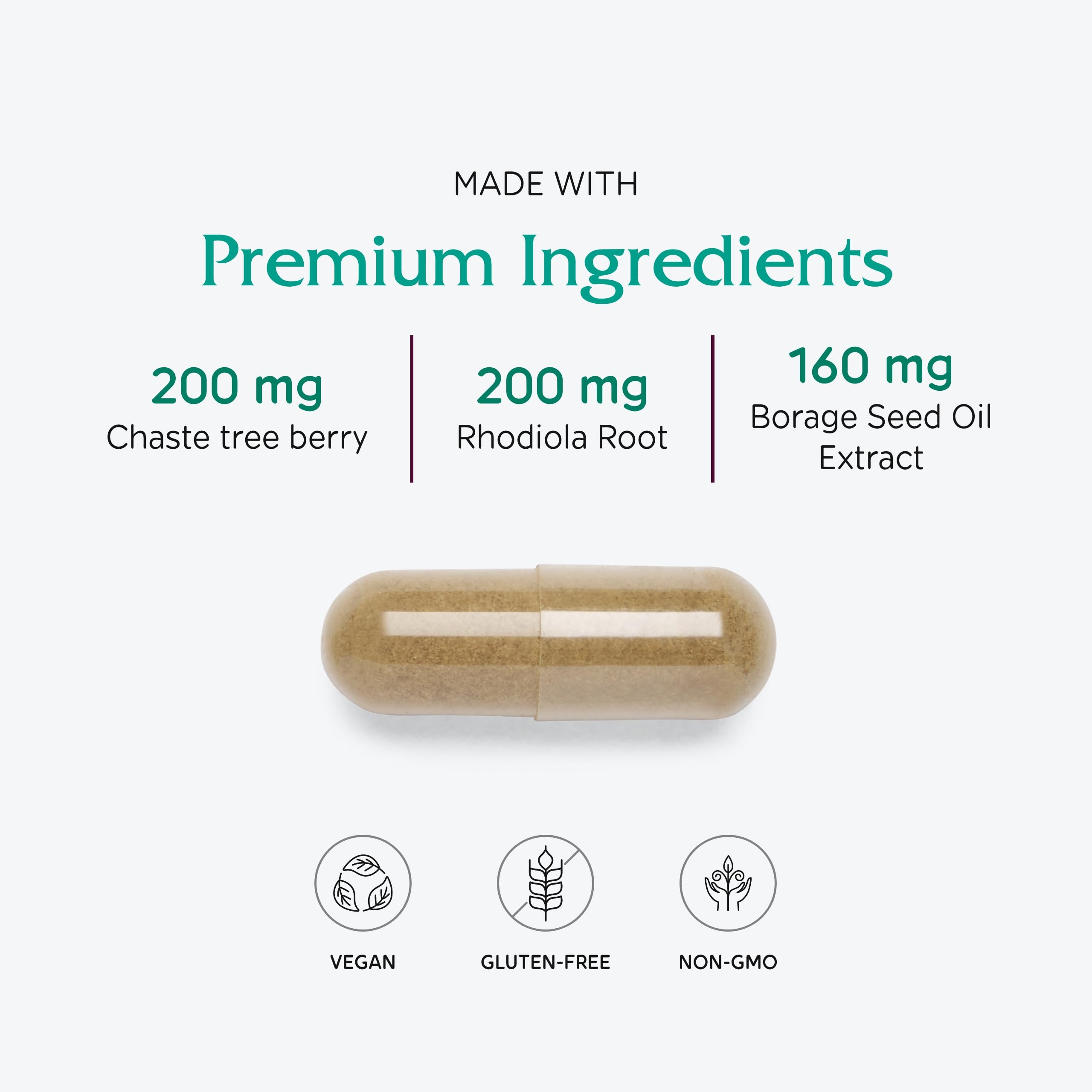 Borage oil component in FemRebalance capsules.