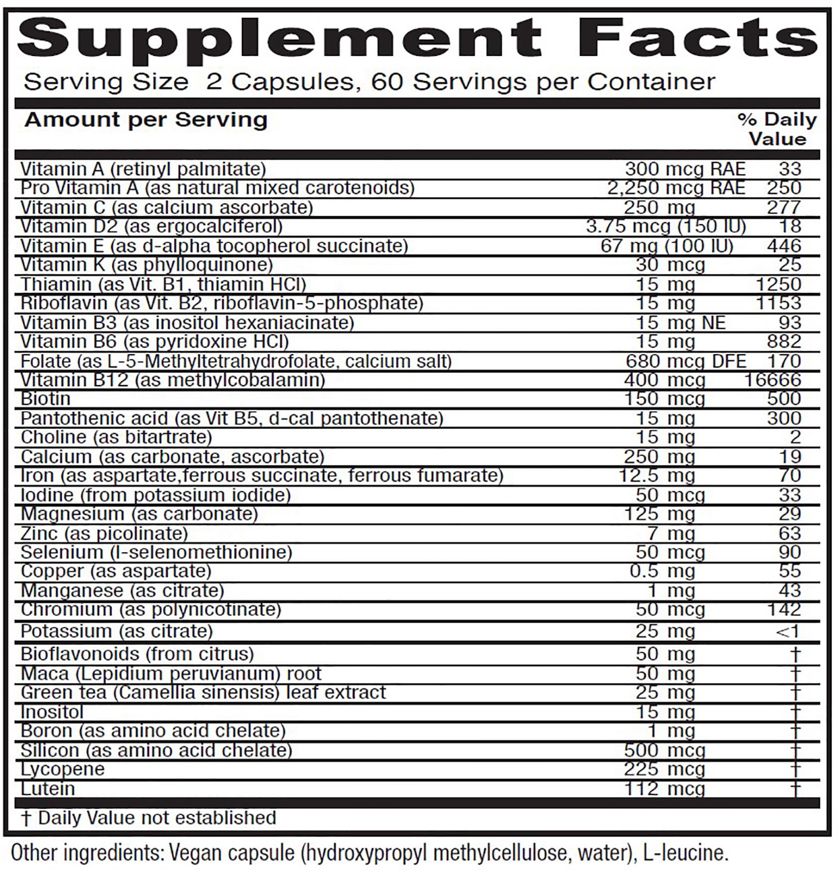 Vitanica FemTeen Symmetry bottle back label highlights clean ingredients and allergens-free formula