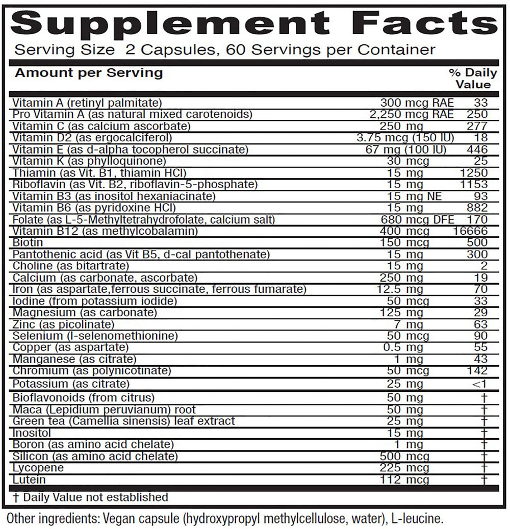 Vitanica FemTeen Symmetry bottle back label highlights clean ingredients and allergens-free formula