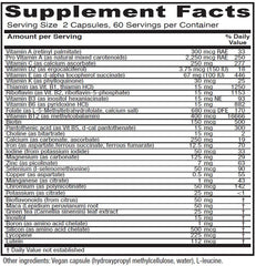 Vitanica FemTeen Symmetry bottle back label highlights clean ingredients and allergens-free formula
