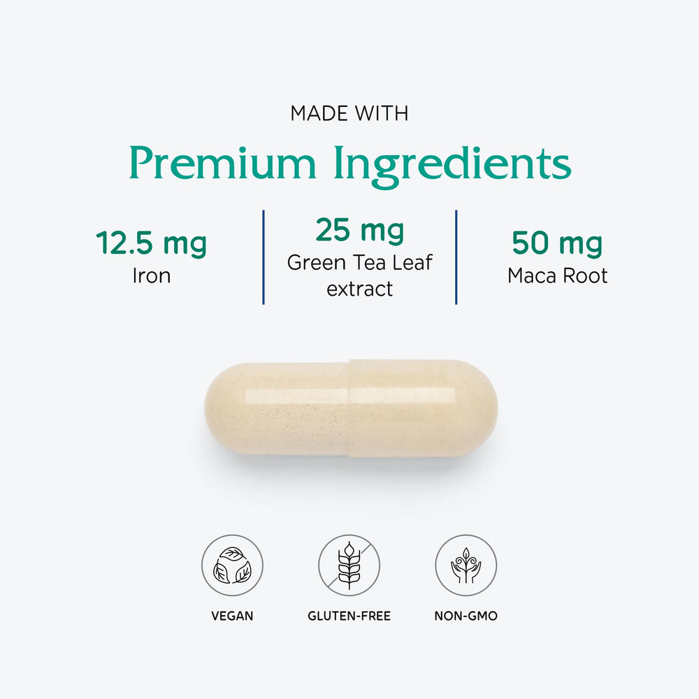 Vitanica FemTeen Symmetry label close-up highlighting allergen-free formula.