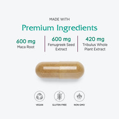 Close-up of Vitanica FemVitality label detailing product name and benefits