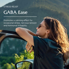 Vitanica GABA Ease ingredients label showing B6 and L-Theanine for calm mood support