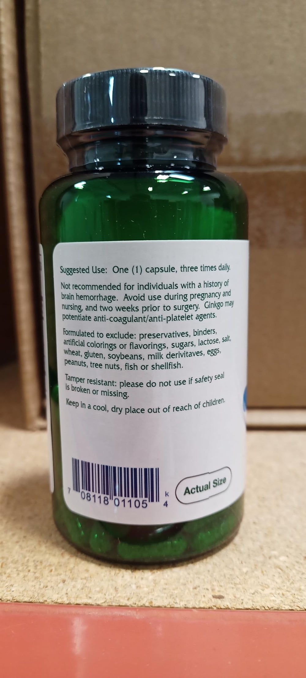 Vitanica Ginkgo label and facts support informed use for brain health