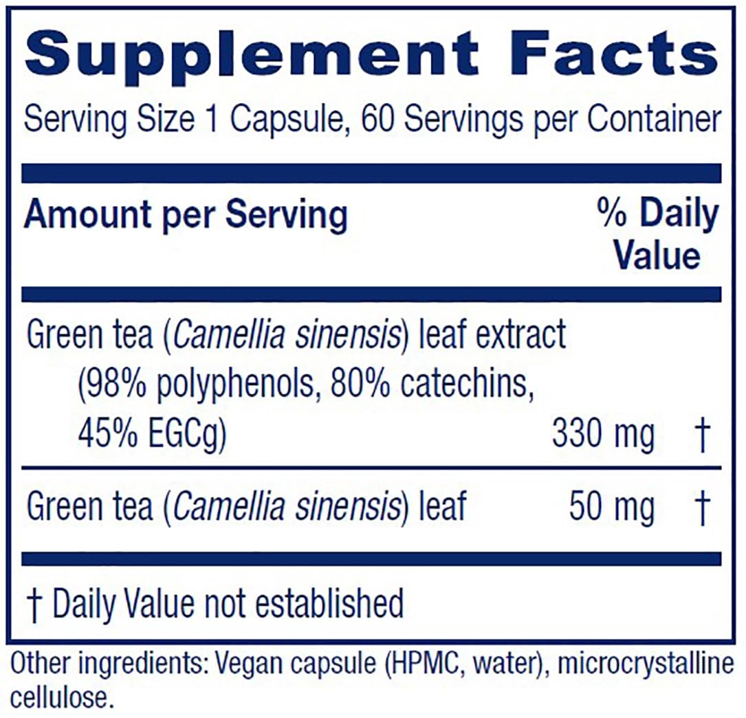 Closeup of Vitanica Green Tea capsules highlighting polyphenol blend