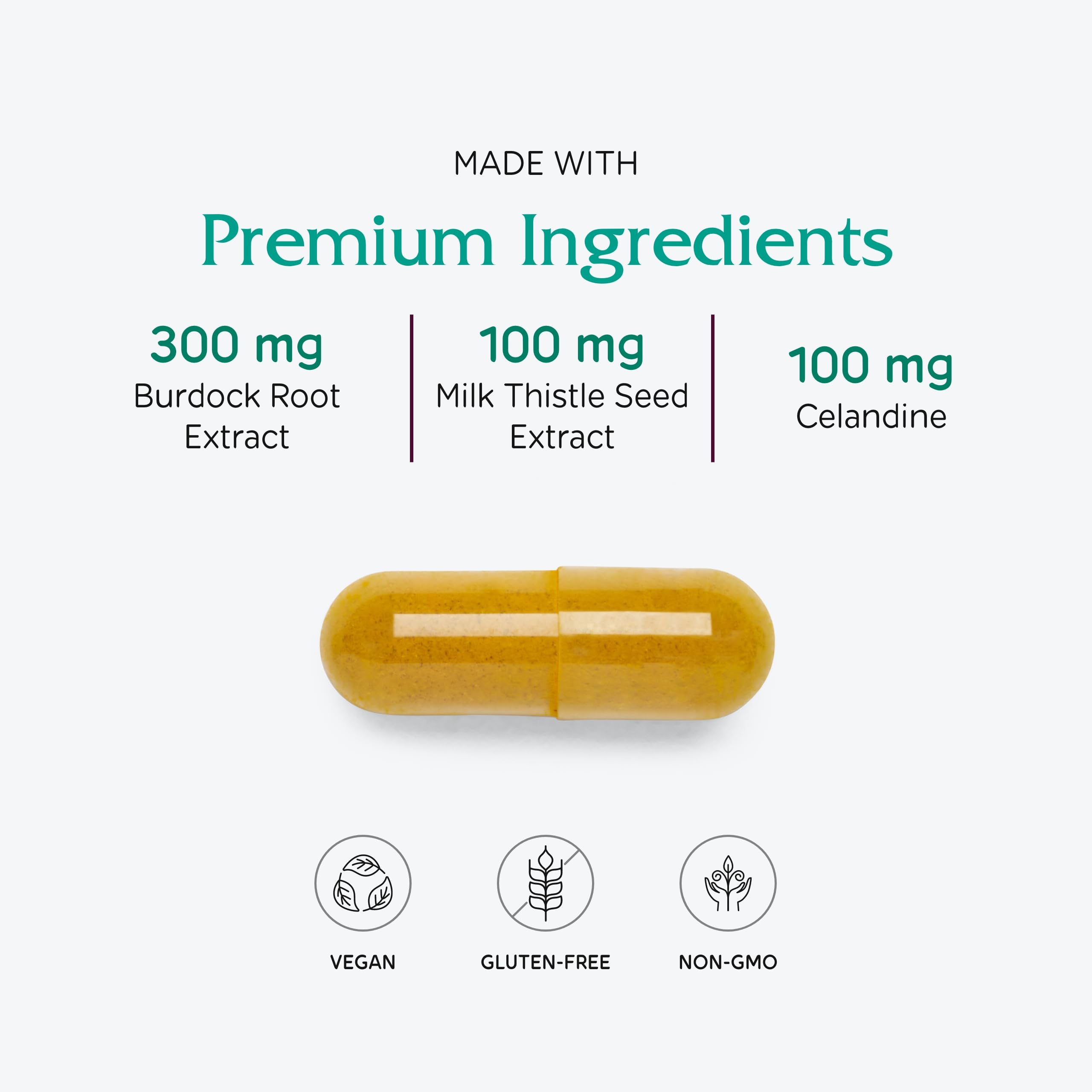Vitanica Hepafem capsules close-up showcases vegetarian-friendly formulation.