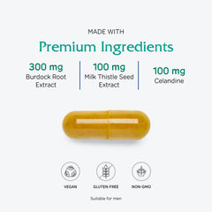 Vitanica Hepafem herbal blend highlights traditional liver-support herbs for wellness.