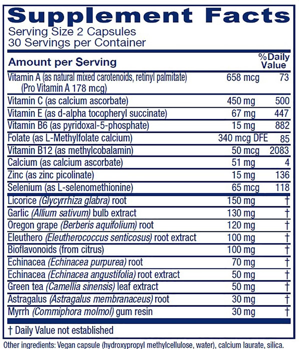 Vitanica Immune Symmetry capsules in bottle for daily use.