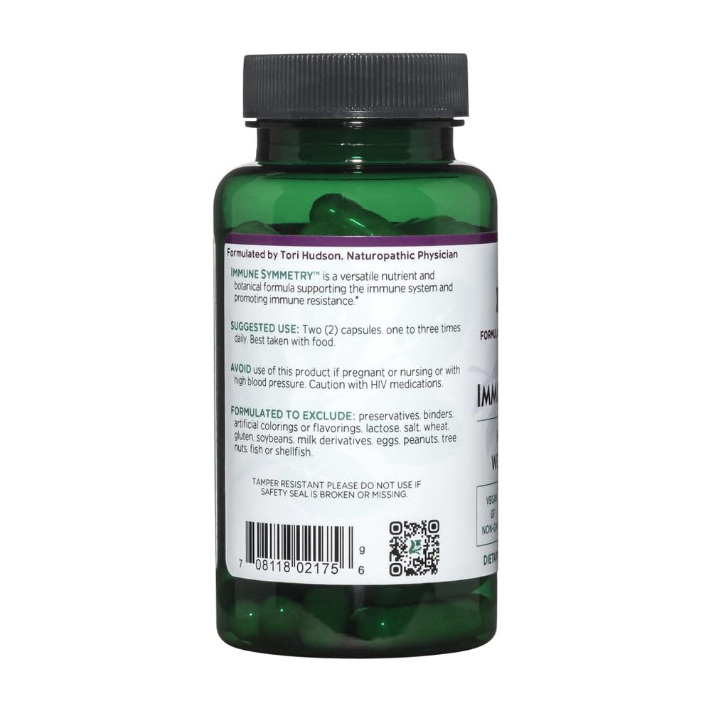 Vitanica Immune Symmetry label graphic emphasizes Vitamin A and carotenoids for cellular health.