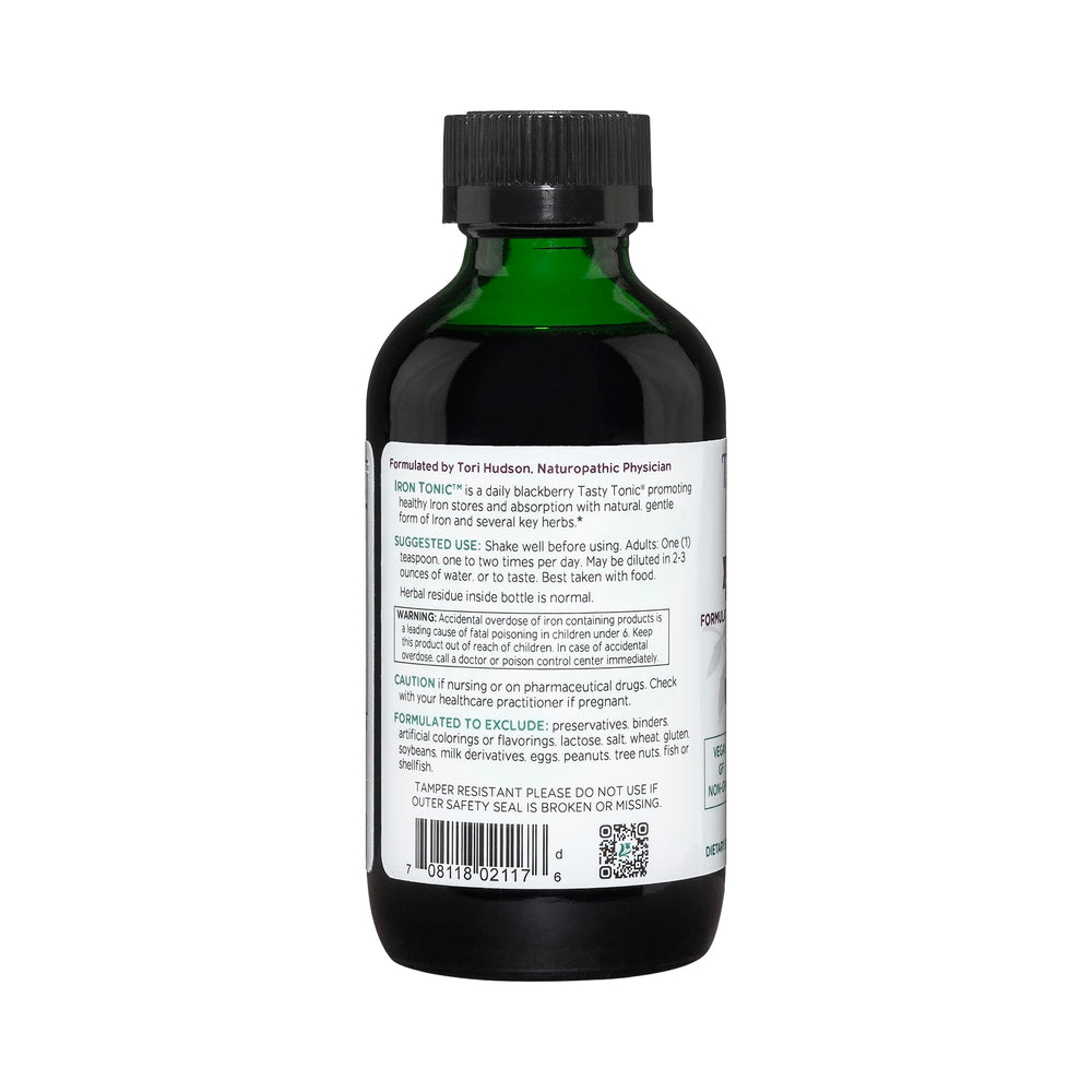 Vitanica Iron Tonic being poured into a glass for convenience