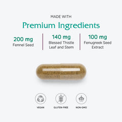 Vitanica LactationBlend milk thistle ingredient highlighting liver support