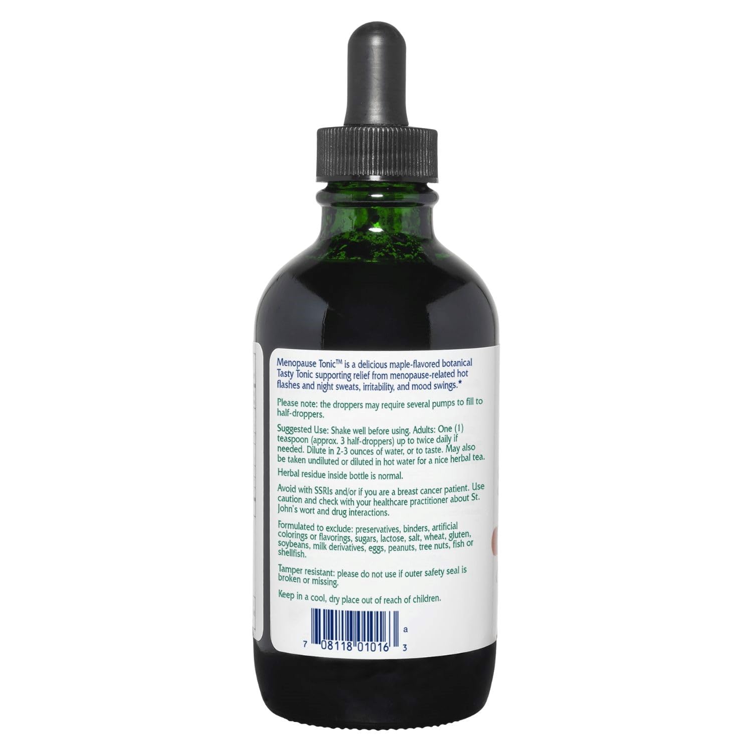 Vitanica Menopause Tonic dropper image ready for easy daily dosing.