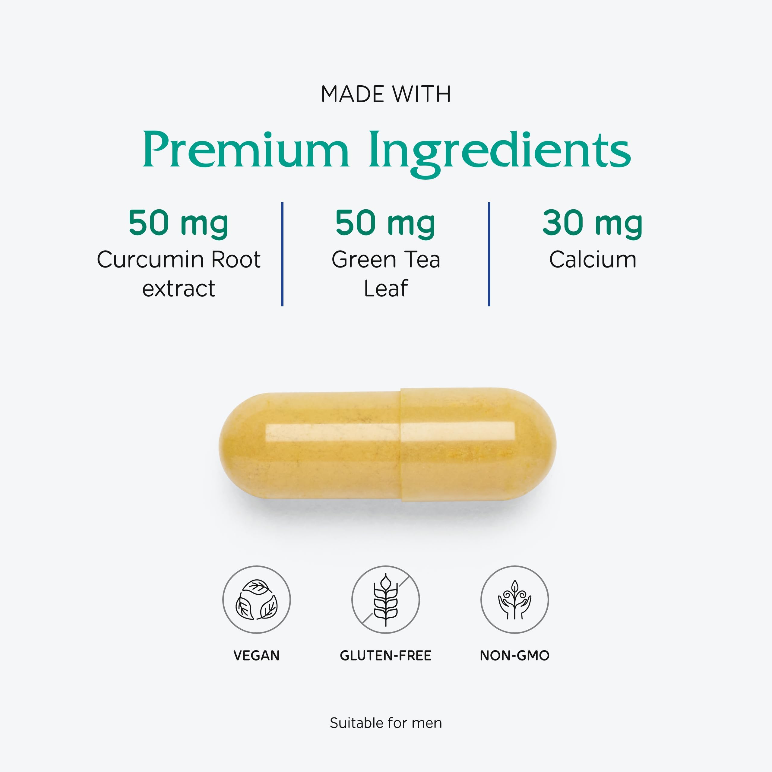 Vitanica Mid-Life Symmetry daily-dose capsules illustrate simple, convenient daily intake.