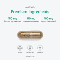 MindBlend bottle showing Made in USA and GMP-certified quality