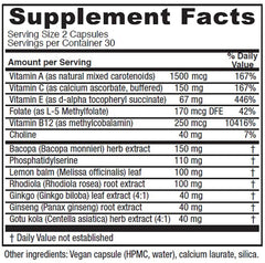 Vitanica MindBlend capsules closeup highlighting vegan support
