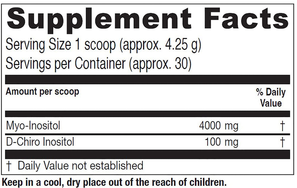 Vitanica Optinositol scoop measuring a daily serving for consistent intake.