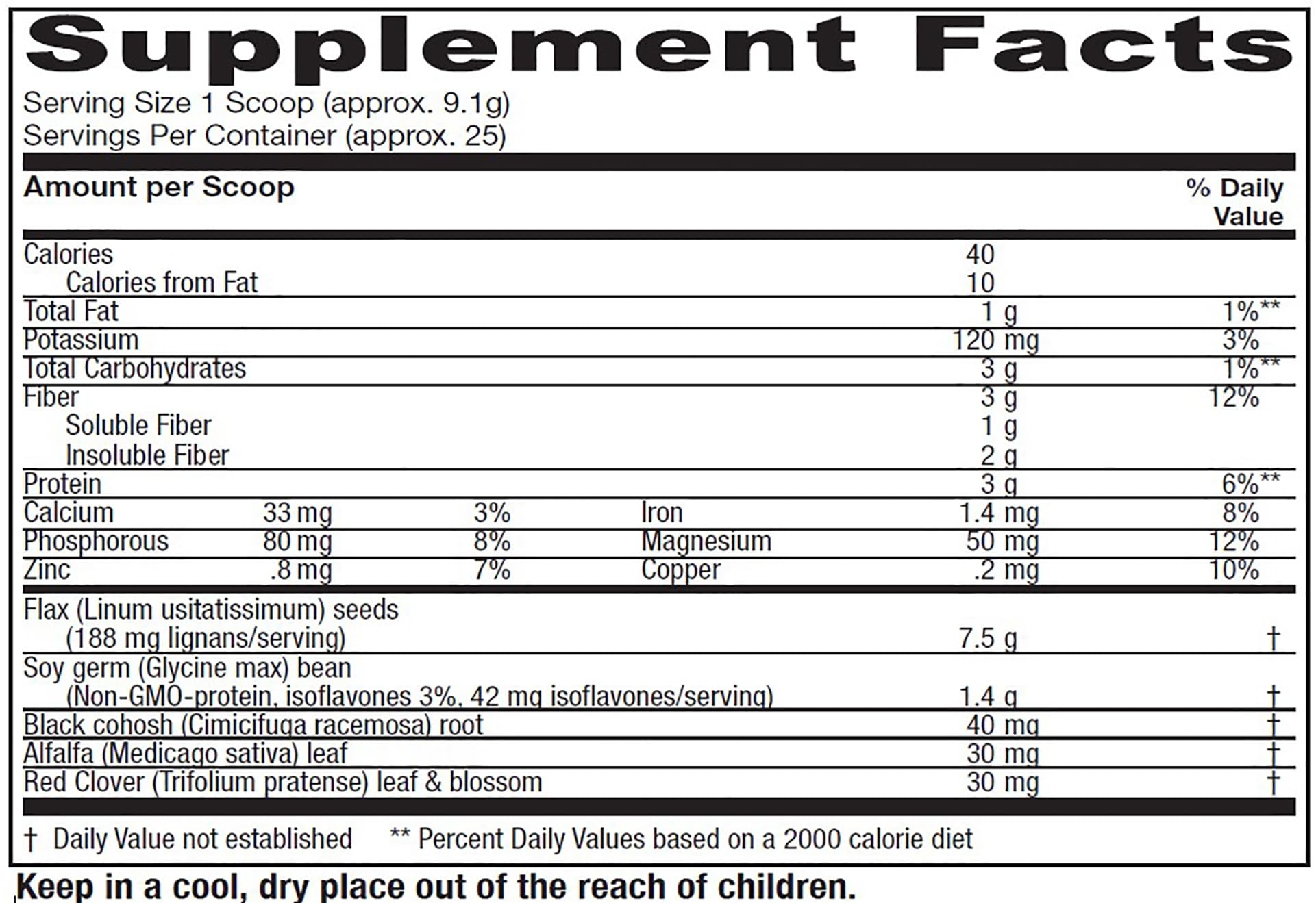 Vitanica PhytoEstrogen Herbal measuring scoop for precise dosing