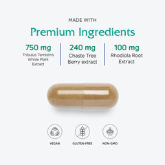 Vitanica Pregnancy Prep label close-up showing ingredients and dosage information.