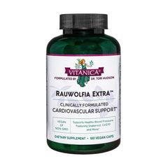 Vitanica Rauwolfia Extra bottle front showing label for cardiovascular support