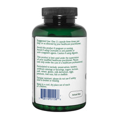 Label close-up showing CoQ10 and arjuna ingredients for heart support potential.