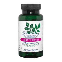 Vitanica Red Clover bottle may support menopause comfort.
