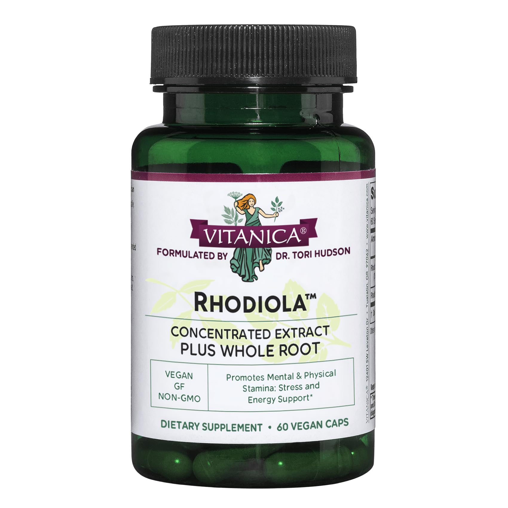 Vitanica Rhodiola Rosea bottle ready for daily calm and mental focus.