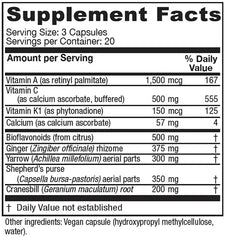 Vitanica Slow Flow capsules close-up, vegan and non-GMO.
