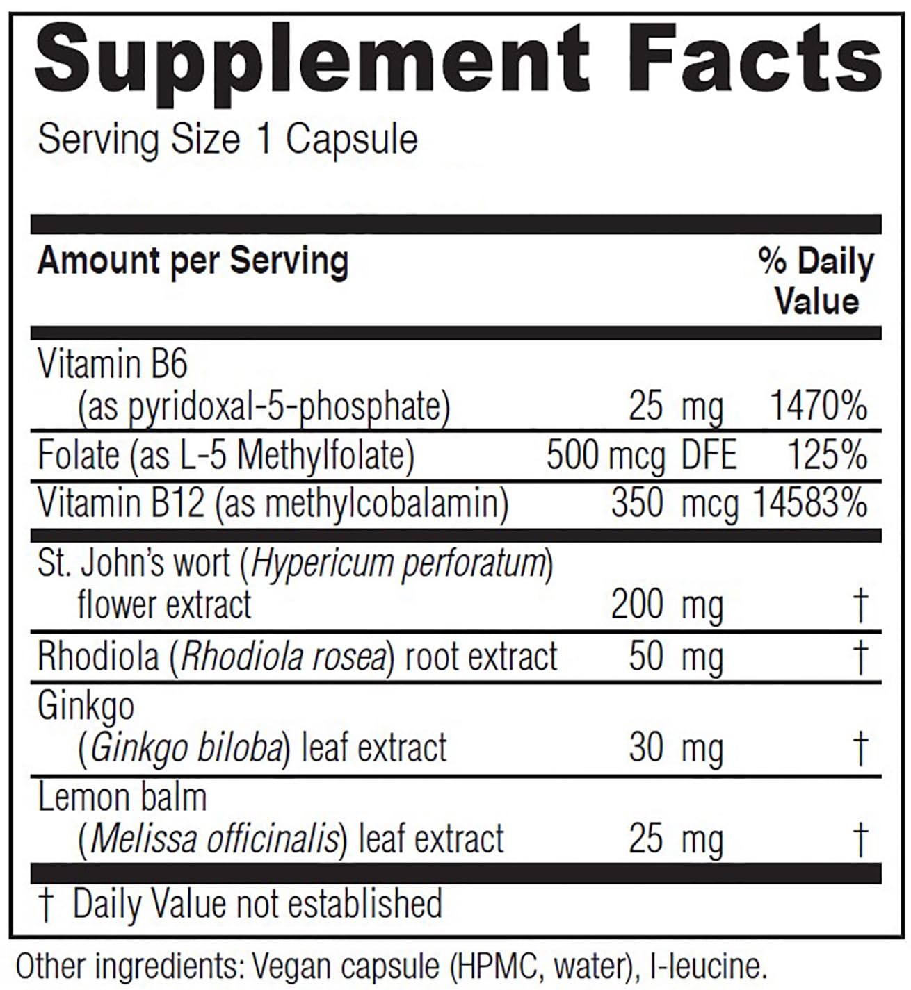 Vitanica Uplift bottle label closeup highlighting B vitamins and L-5-MTHF for energy support.
