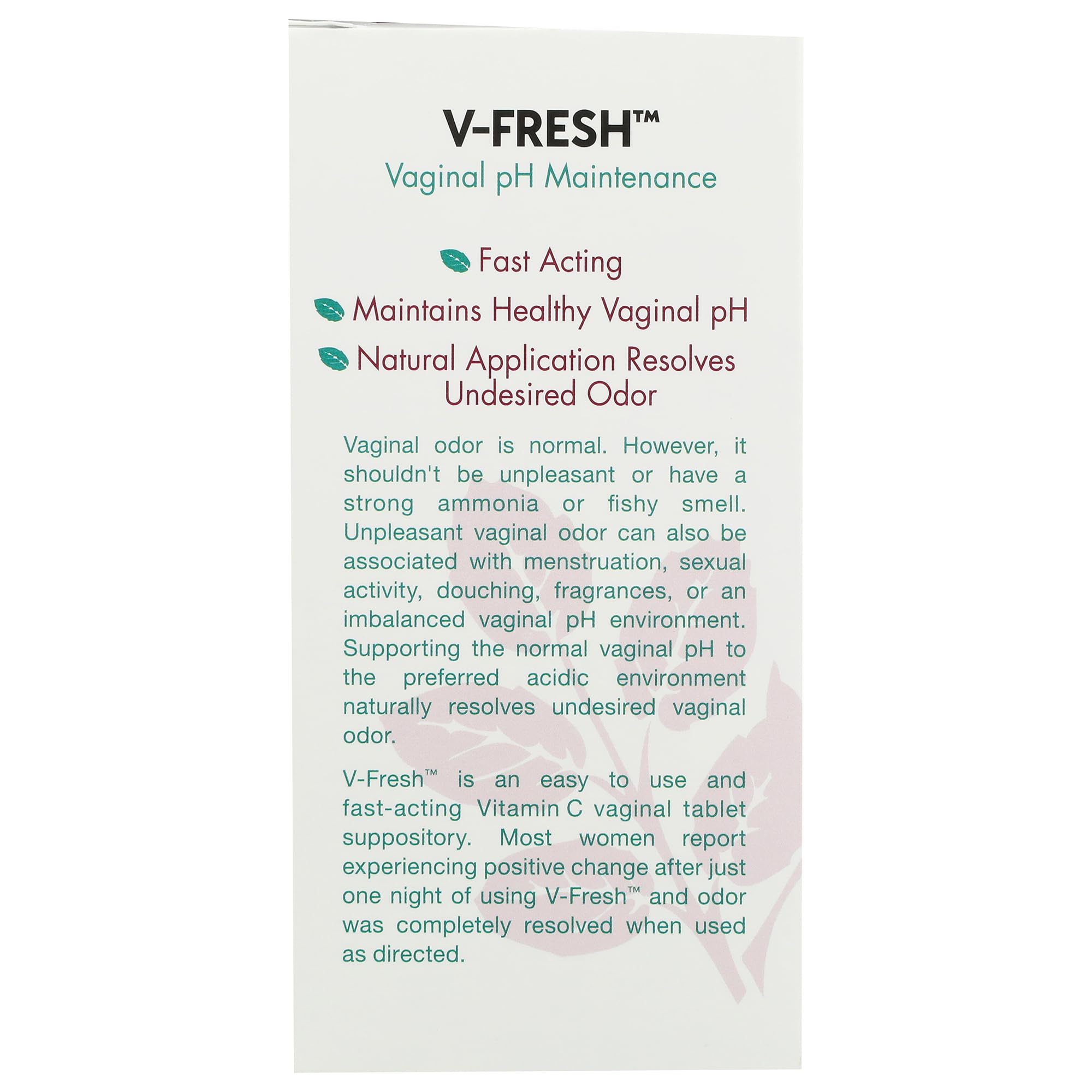 Illustration of ascorbic acid in V-Fresh supporting vaginal ecology.