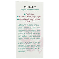 Illustration of ascorbic acid in V-Fresh supporting vaginal ecology.