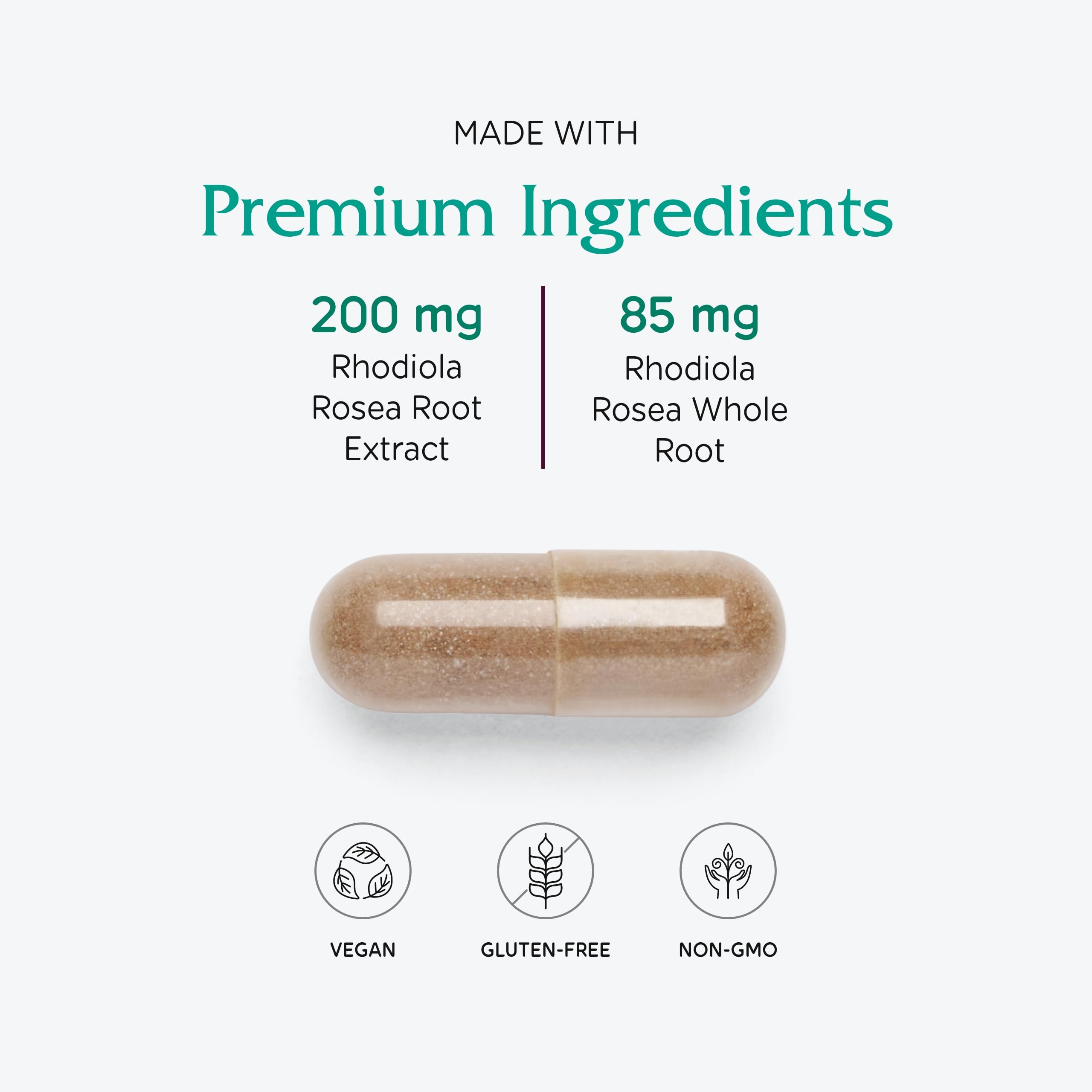 Vitanica vegan-certified packaging signals plant-based capsules on the box.
