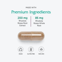 Vitanica vegan-certified packaging signals plant-based capsules on the box.