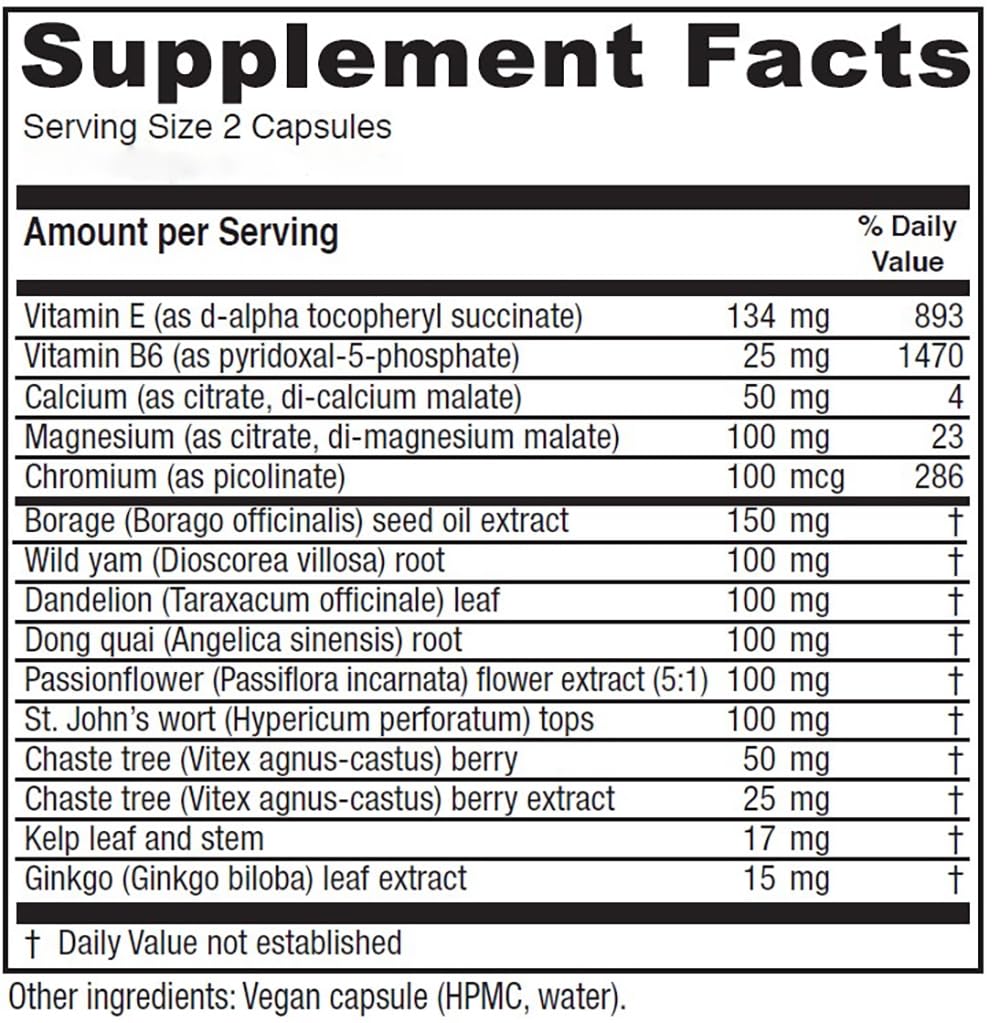 Vitanica Women's Phase I bottle side view highlights compact 120 capsule supply