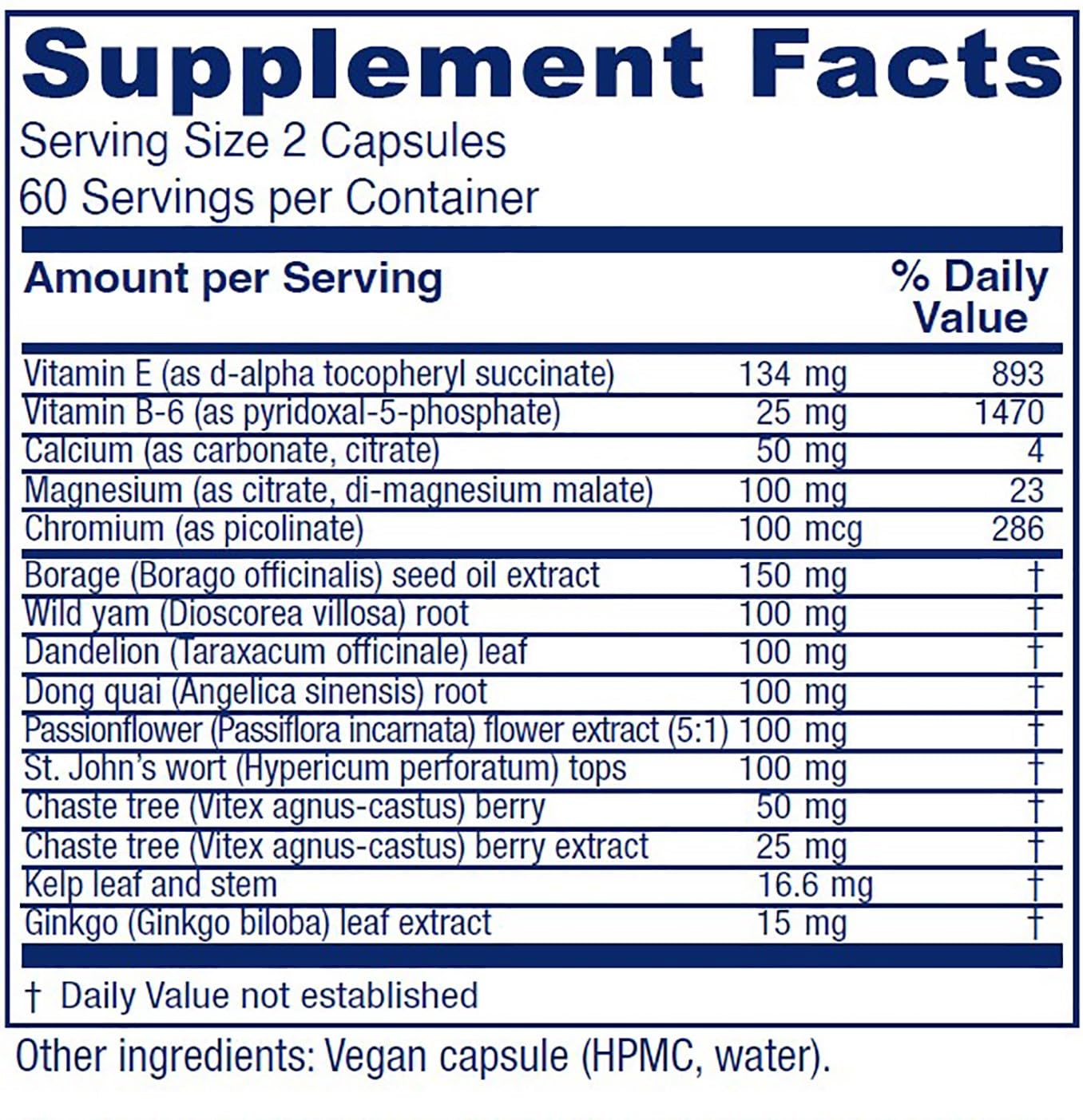 Close-up of Vitanica Phase I capsules for easy daily PMS support.