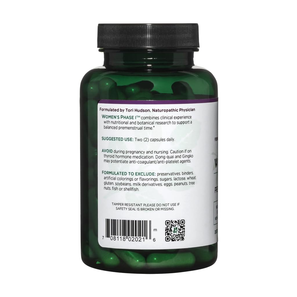 Vitanica Women's Phase I label closeup lists key minerals and vitamins