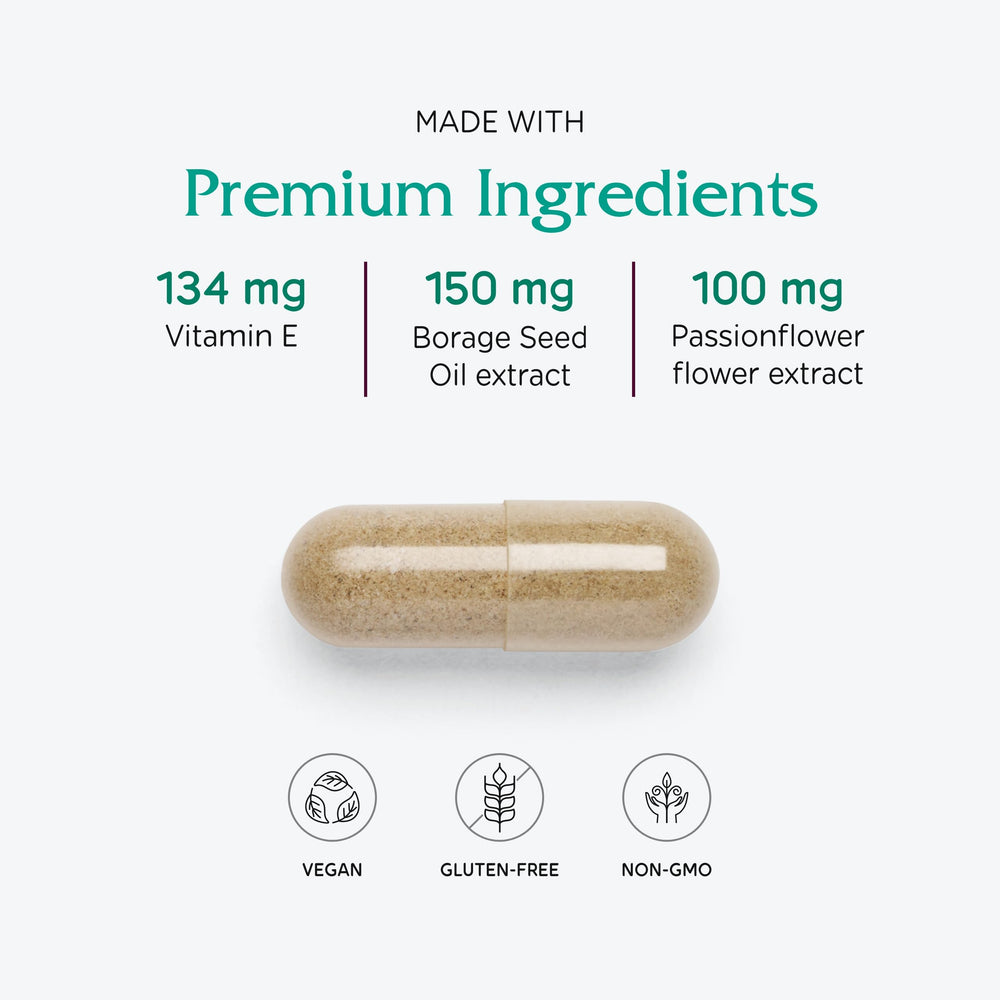 Vitanica Phase I tablets stack illustrating daily supplement for menstrual wellness.