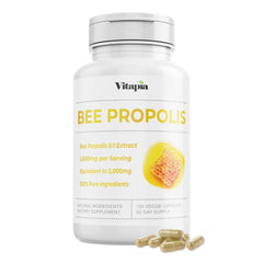 Vitapia Bee Propolis capsules bottle on a clean surface with daily immune support in mind.