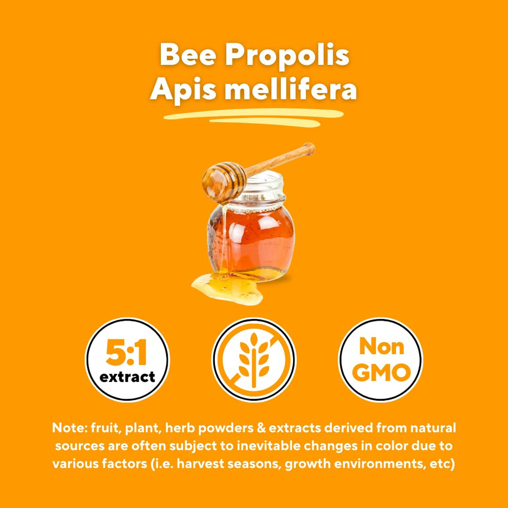 Vitapia Bee Propolis capsules in hand suggesting easy daily supplementation.