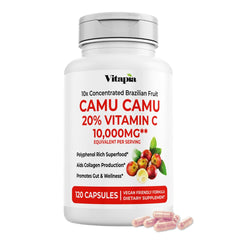 Vitapia Camu Camu bottle with 20% vitamin C for daily antioxidant support