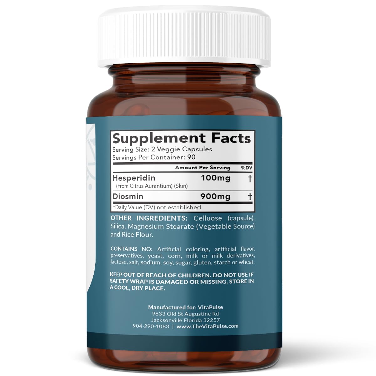 VitaPulse Hesperidin Plus capsules arranged for easy dosing.